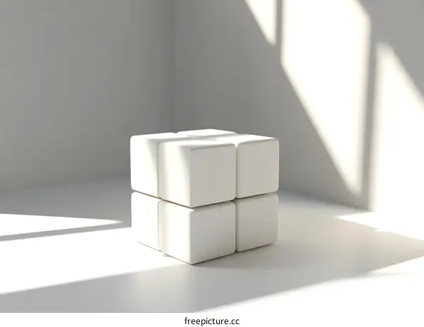 White Cube Abstract Minimalist Modern Design