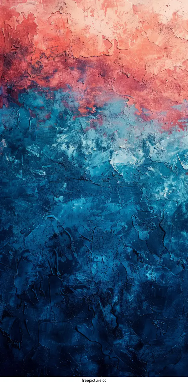 Blue and red abstract painting