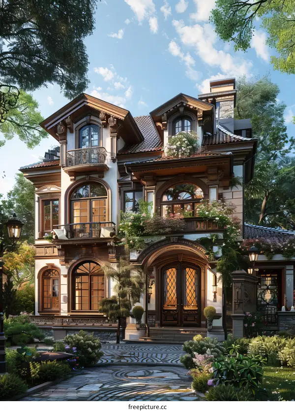 Magnificent European Style Mansion Exterior