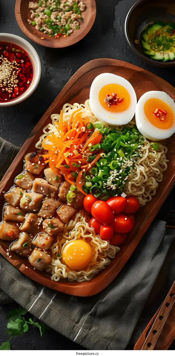 Japanese Style Ramen Noodles with Pork and Egg