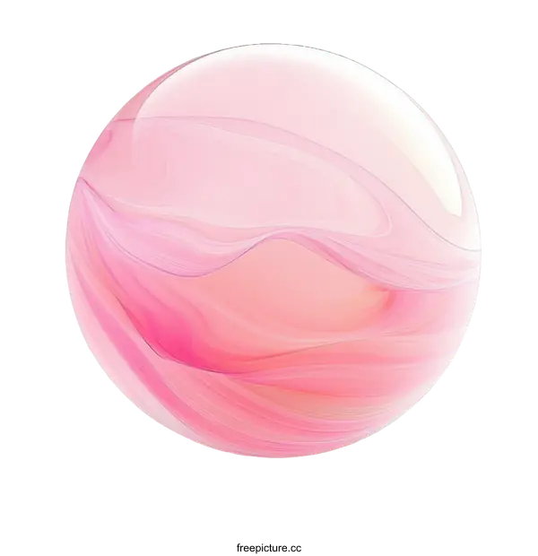 [Transparent Background PNG]Abstract Pink Sphere Art Design