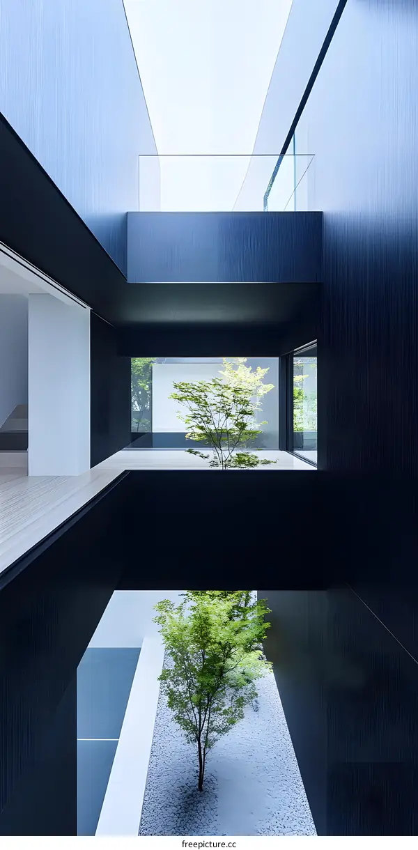 Modern Minimalist Interior Design with Natural Light and Greenery