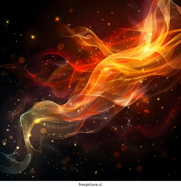 Abstract Glowing Energy Waves