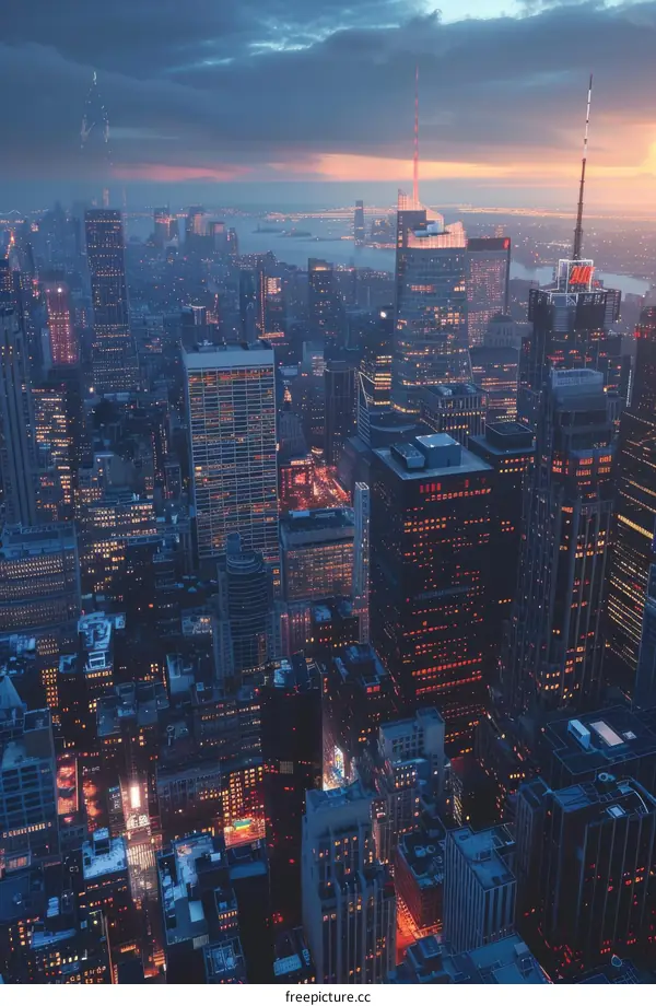 New York City Cityscape at Night