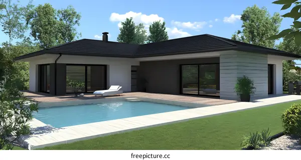 Modern Minimalist House with Swimming Pool
