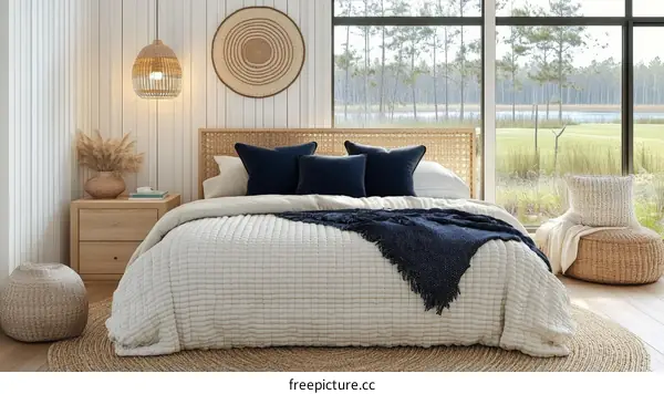 Cozy Modern Bedroom with Natural Elements