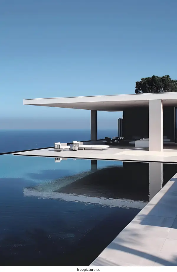 Modern Minimalist House with Infinity Pool and Ocean View