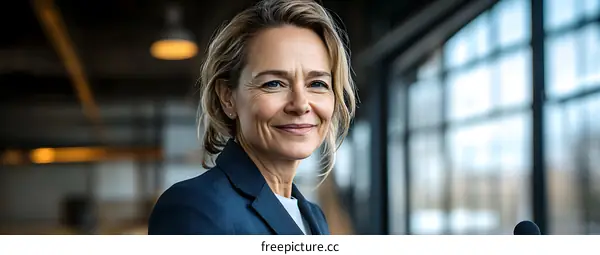 Portrait of a Confident Businesswoman in Office Setting