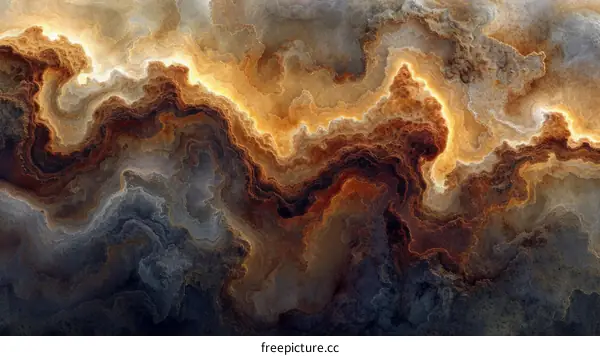 Golden and gray marble texture with a smooth surface and a beautiful pattern