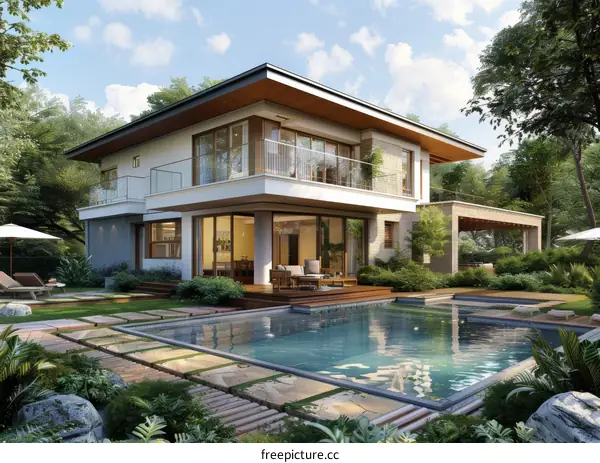 Stylish Modern House with Pool