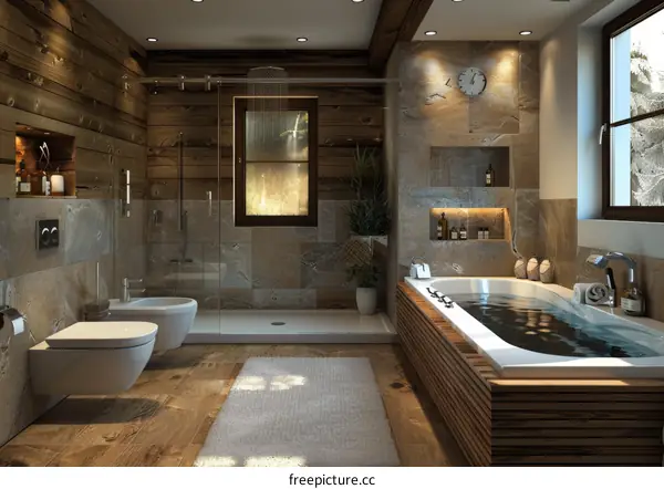Luxury Modern Wooden Bathroom Design