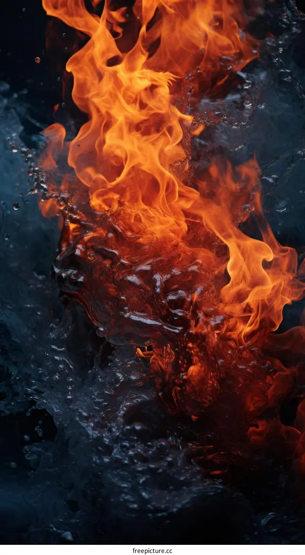 Water and Fire Dance: A Visual Contrast