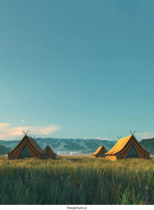 Camping in the beautiful mountains