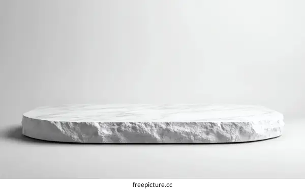 White Marble Stone Product Display Platform