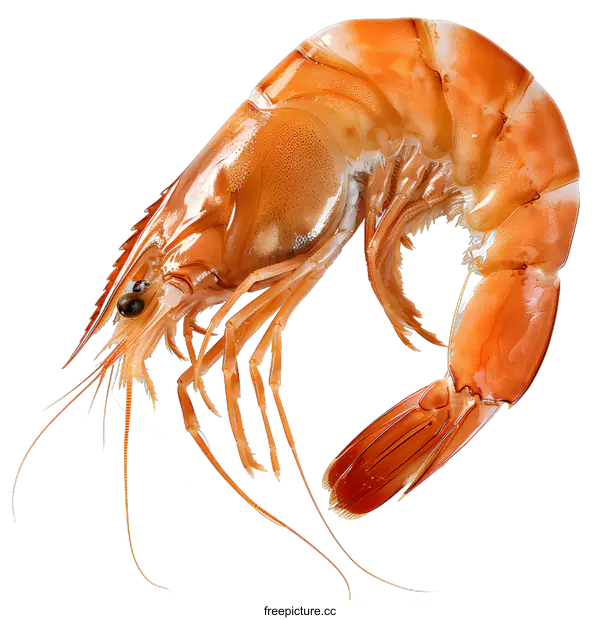 [Transparent Background PNG]Cooked Shrimp on White Background