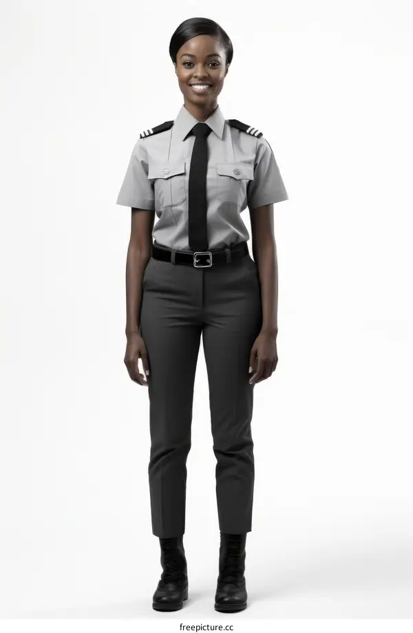 A security guard in uniform
