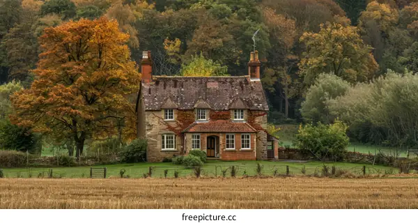 Cozy Cottage Retreat in Autumnal Countryside