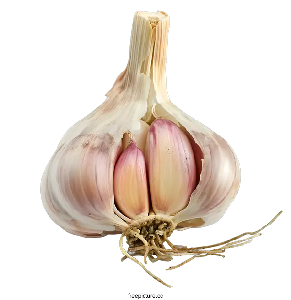 [Transparent Background PNG]Close Up Of Garlic Bulb