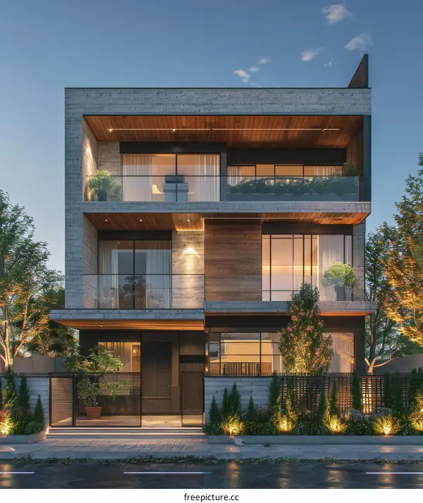 Modern concrete house