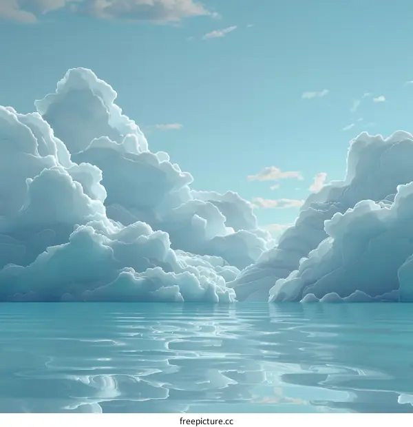 Majestic Icebergs in the Ocean