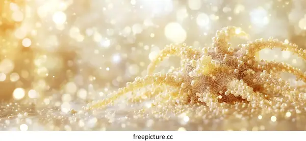Golden Pearl Cluster Abstract Background