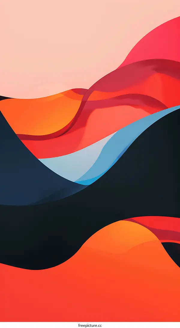 Abstract Colorful Waves Background