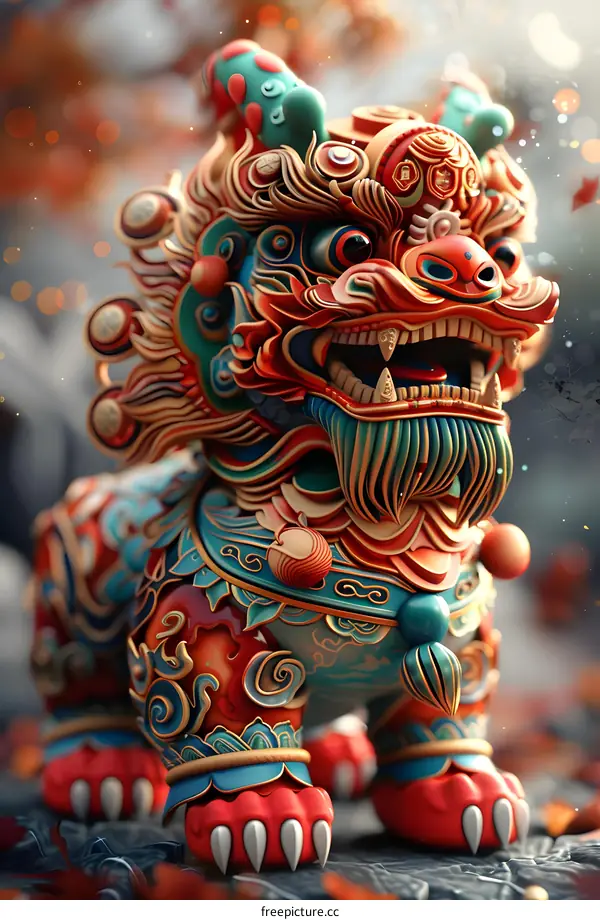 Chinese lion dance