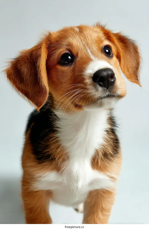 Adorable Puppy Portrait Close-Up