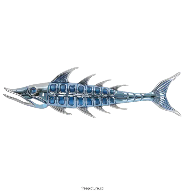 [Transparent Background PNG]Blue marlin wall sculpture
