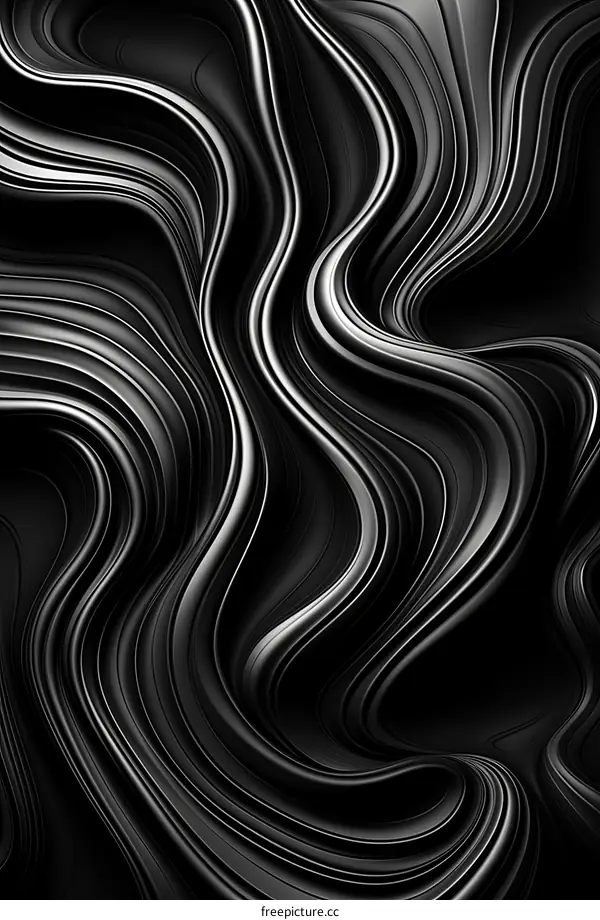 Black and white abstract painting
