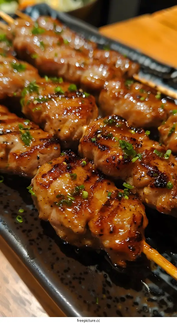 Grilled Skewers on a Plate