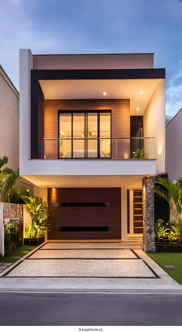 Modern Architecture Design Contemporary House with Balcony