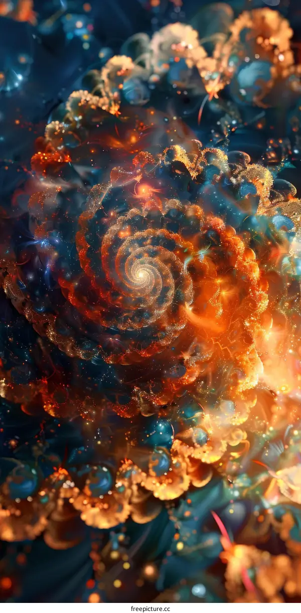 Colorful and Radiant Swirls of Light and Dust