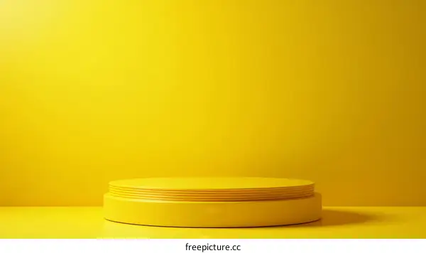 Abstract Yellow Podium Display Background