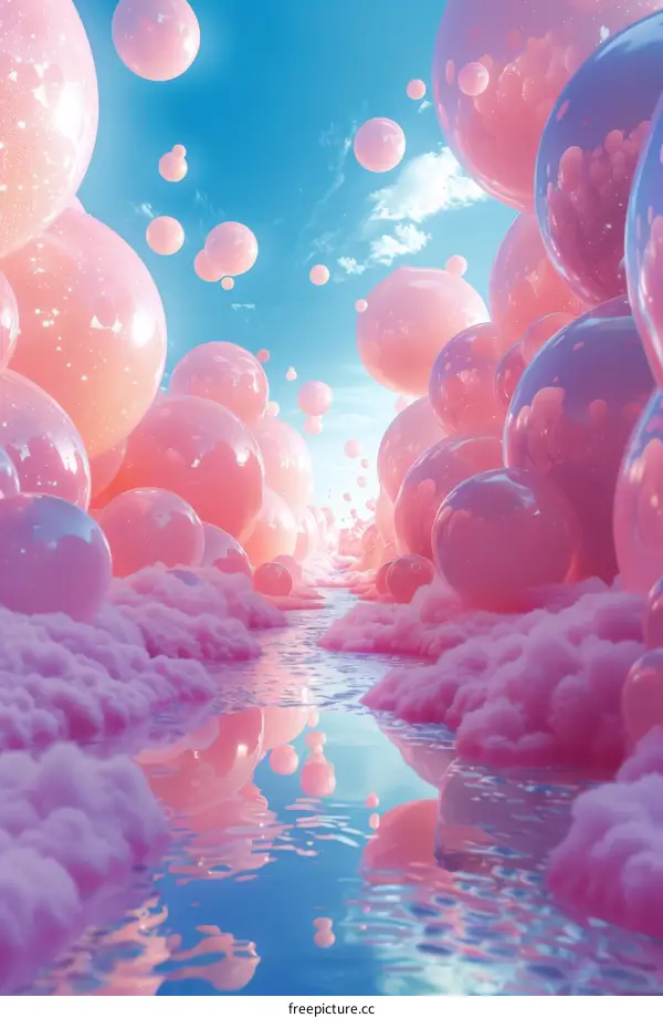 Dreamlike Bubbles in a Cloud-Filled Sky
