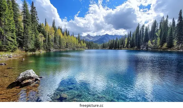 Autumn Mountain Lake Scenery