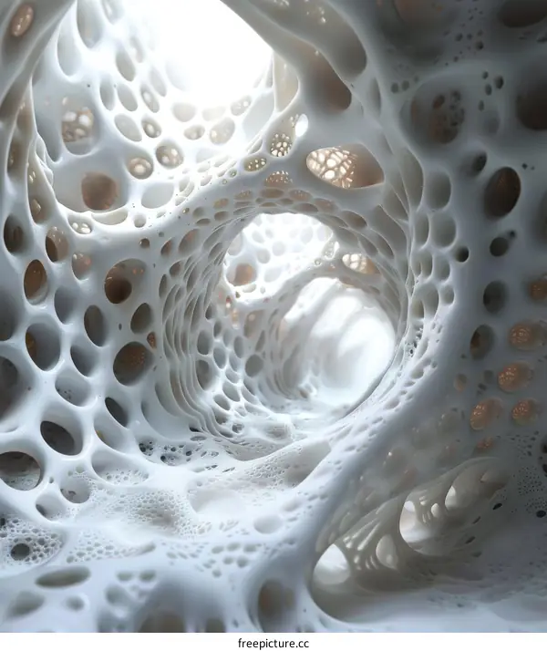 3D Organic Structure Resembling Cave or Tunnel