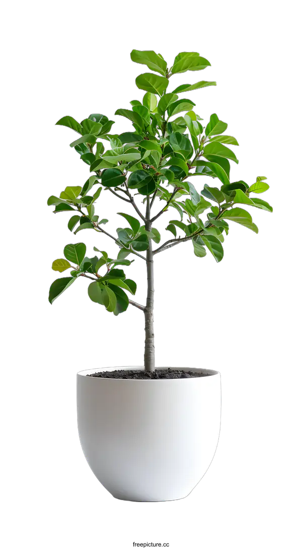 [Transparent Background PNG]Indoor plant in a white pot