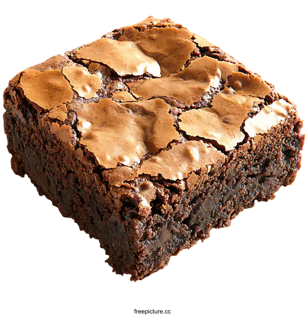[Transparent Background PNG]Close-up of a delicious brownie