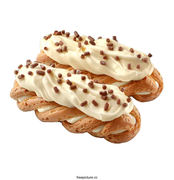 [Transparent Background PNG]Two cream puffs