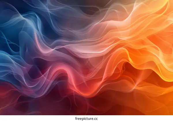 Abstract Flowing Lines of Color