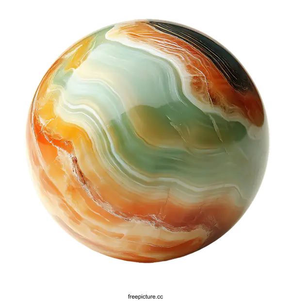 [Transparent Background PNG]Beautiful Colorful Round Stone Sphere