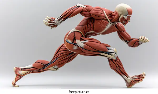 Running man muscle anatomy
