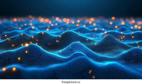 Abstract Digital Wave Pattern Design