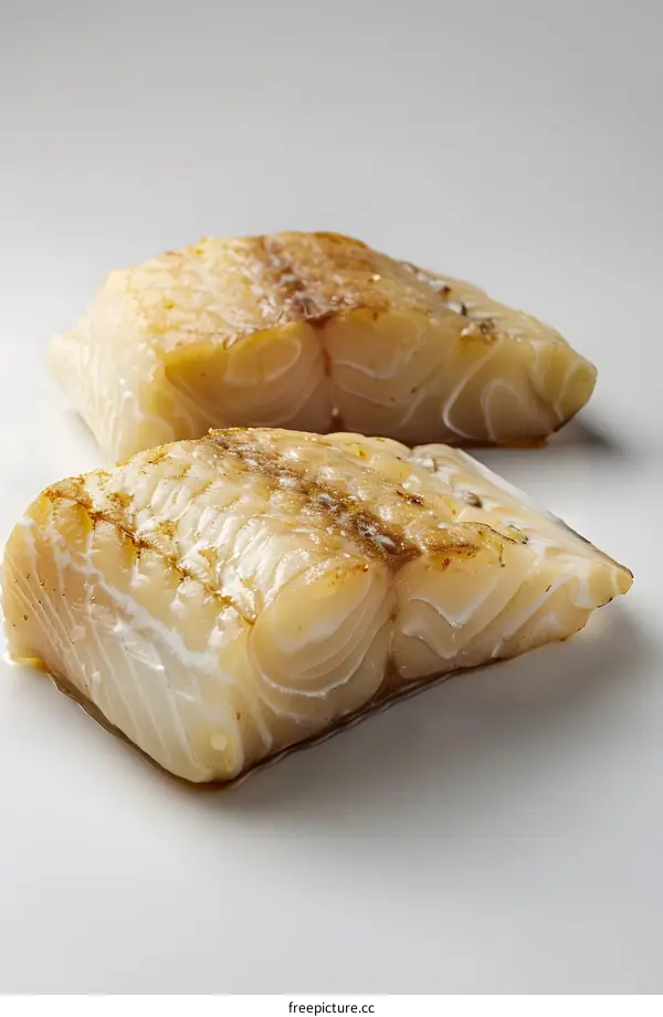 Two pieces of cod loin