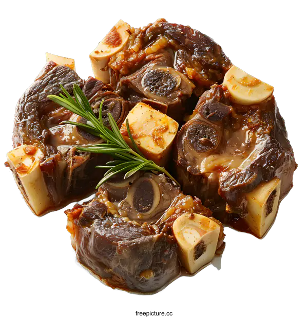 [Transparent Background PNG]Beef Osso Buco Cross Section