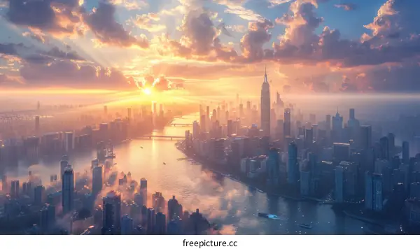 Sunrise over the Cityscapes