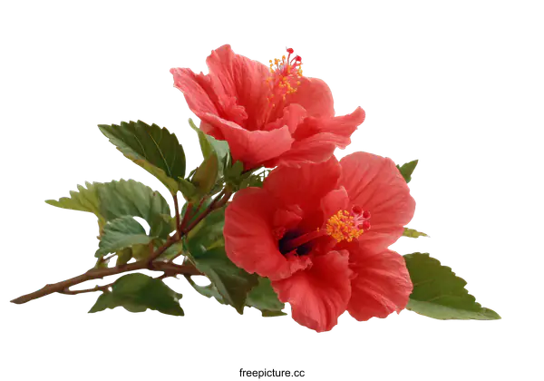 [Transparent Background PNG]Closeup of Beautiful Hibiscus Flowers