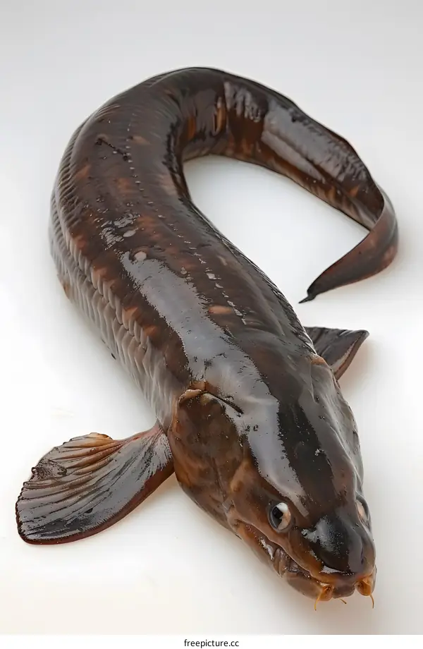 Freshwater fish on white background