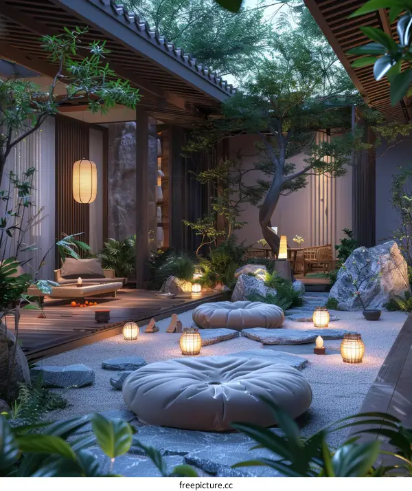 Zen Garden in Courtyard